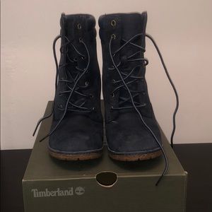 Navy Timberland Tillston boot heels